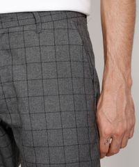 Calca-Masculina-Alfaiataria-Slim-Cropped-Estampada-Xadrez-Cinza-Mescla-Escuro-9981535-Cinza_Mescla_Escuro_5