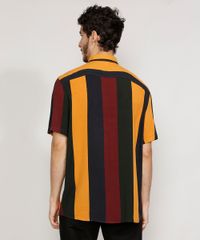 Camisa-Masculina-Tradicional-Listrada-Manga-Curta-Multicor-9982209-Multicor_2