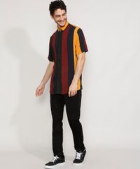 Camisa-Masculina-Tradicional-Listrada-Manga-Curta-Multicor-9982209-Multicor_3
