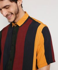 Camisa-Masculina-Tradicional-Listrada-Manga-Curta-Multicor-9982209-Multicor_5