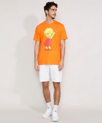Camiseta-Masculina-Manga-Curta-Lisa-Simpson-Dancando-Gola-Careca-Laranja-9985893-Laranja_3