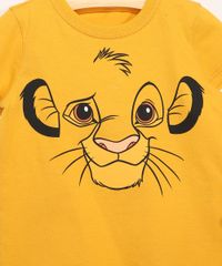 Conjunto-Infantil-de-Camiseta-Manga-Curta-Simba-Mostarda---Bermuda-de-Moletom-com-Bolsos-Preto-9975701-Preto_2