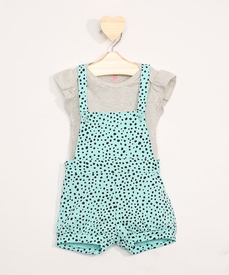 Conjunto-Body-Infantil-Manga-Curta-Cinza-Mescla---Jardineira-Estampada-de-Poa-Verde-Agua-9970482-Verde_Agua_1