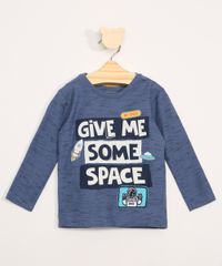 Camiseta-Infantil-Manga-Longa--Give-Me-Some-Space--Azul-9975786-Azul_1