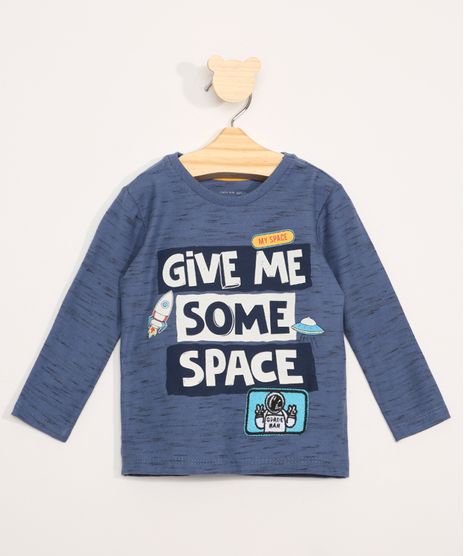 Camiseta-Infantil-Manga-Longa--Give-Me-Some-Space--Azul-9975786-Azul_1