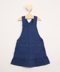 Salopete-de-Sarja-Infantil-com-Bolsos-e-Babados-Azul-Marinho-9978683-Azul_Marinho_1