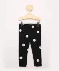 Calca-Legging-Infantil-Basica-Estampada-de-Poa-Preta-9981229-Preto_1