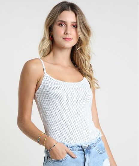 Regata-Feminina-Basica-Estampada-de-Poa-Alca-Fina-Decote-Redondo-Off-White-9230322-Off_White_2_1