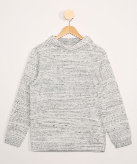 Blusa-de-Moletom-Juvenil--New-York--com-Relevo-e-Capuz-Cinza-Mescla-Claro-9803192-Cinza_Mescla_Claro_1