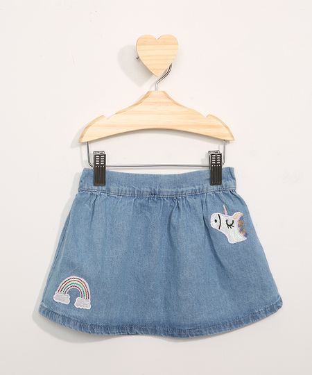 Saia-Jeans-Infantil-com-Patch-de-Unicornio-Azul-Medio-9963456-Azul_Medio_1 Saia-Jeans-Infantil-com-Patch-de-Unicornio-Azul-Medio-9963456-Azul_Medio_1