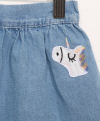 Saia-Jeans-Infantil-com-Patch-de-Unicornio-Azul-Medio-9963456-Azul_Medio_5