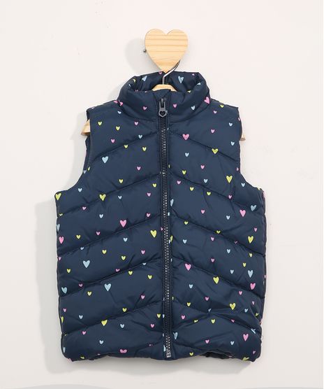 Colete-Puffer-de-Nylon-Infantil-Estampado-de-Coracoes-Azul-Marinho-9966638-Azul_Marinho_1