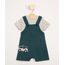 Conjunto-Infantil-de-Camiseta-Manga-Curta-Cinza-Mescla---Jardineira-de-Moletom-com-Bolsos-Verde-Escuro-9967602-Verde_Escuro_1
