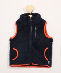 Colete-de-Pelo-Infantil-com-Vies-Contrastante-Azul-Marinho-9967869-Azul_Marinho_1