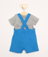 Conjunto-Infantil-de-Camiseta-Manga-Curta-Cinza-Mescla---Jardineira-de-Moletom-Carrinho-com-Bolsos-Azul-9967602-Azul_2
