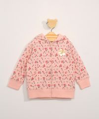 Blusa-de-Moletom-Infantil-Estampada-Floral-com-Capuz-e-Bolsos-Rosa-9794882-Rosa_1