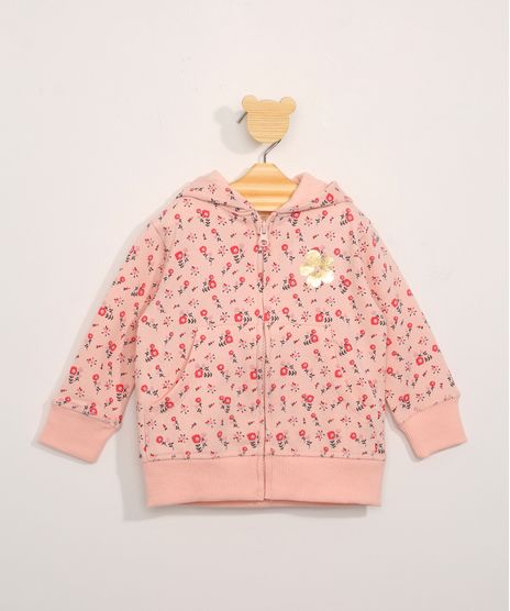 Blusa-de-Moletom-Infantil-Estampada-Floral-com-Capuz-e-Bolsos-Rosa-9794882-Rosa_1