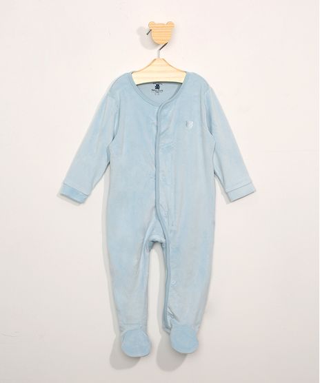 Macacao-de-Plush-Infantil-Manga-Longa-com-Bordado-Azul-Claro-9966445-Azul_Claro_1
