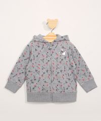 Blusa-de-Moletom-Infantil-Estampada-Floral-com-Capuz-e-Bolsos-Cinza-Mescla-9794879-Cinza_Mescla_1