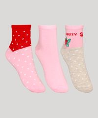 Kit-de-3-Meias-Femininas-Cano-Medio-Estampadas-de-Morango-Rosa-9976569-Rosa_1