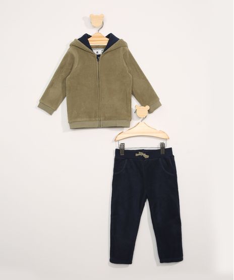 Conjunto-Infantil-de-Blusa-de-Fleece-Tigre-Verde---Calca-de-Moletom-com-Cordao-Azul-Marinho-9844358-Azul_Marinho_1