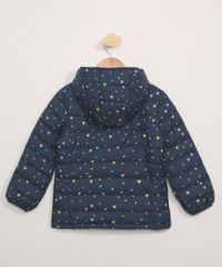 Jaqueta-Puffer-de-Nylon-Infantil-Estampada-de-Coracoes-com-Capuz-e-Bolsos-Azul-Marinho-9966806-Azul_Marinho_2