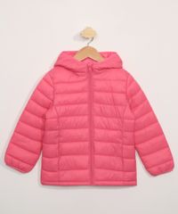 Jaqueta-Puffer-de-Nylon-Infantil-com-Bolsos-Rosa-9966802-Rosa_1