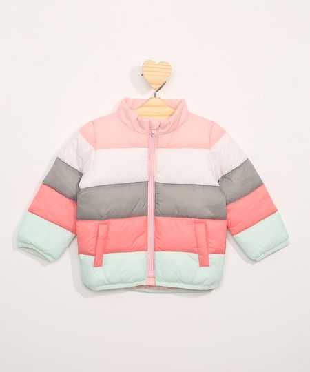 Jaqueta-Puffer-de-Nylon-Infantil-Listrada-com-Bolsos-Multicor-9966270-Multicor_1 Jaqueta-Puffer-de-Nylon-Infantil-Listrada-com-Bolsos-Multicor-9966270-Multicor_1