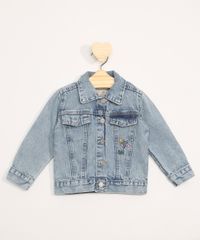 Jaqueta-Jeans-Infantil-com-Bolsos-e-Bordado-Floral-Azul-Medio-9978680-Azul_Medio_1