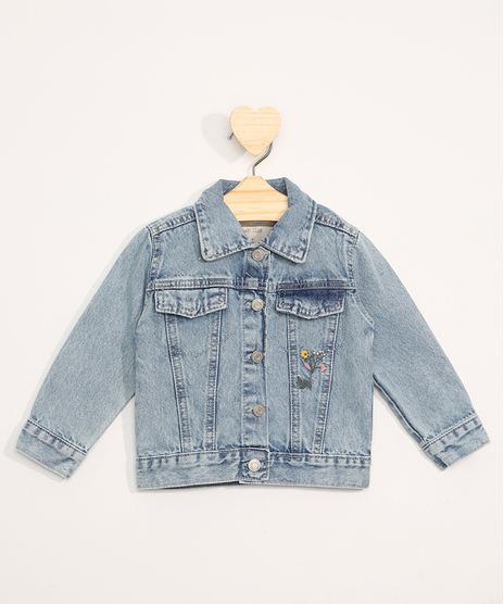 Jaqueta-Jeans-Infantil-com-Bolsos-e-Bordado-Floral-Azul-Medio-9978680-Azul_Medio_1