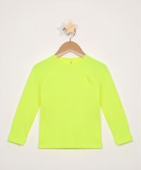 Blusa-de-Praia-Infantil-Manga-Longa-com-Protecao-UV50--Amarelo-Neon-9975647-Amarelo_Neon_1