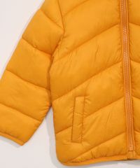 Jaqueta-Puffer-de-Nylon-Infantil-com-Bolsos-Mostarda-9966268-Mostarda_3