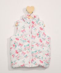 Colete-Puffer-de-Nylon-Infantil-Estampado-de-Borboletas-Off-White-9966645-Off_White_1