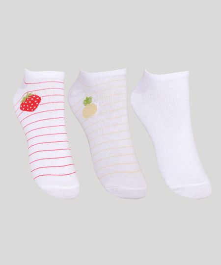 Kit-de-3-Meias-Femininas-Cano-Baixo-Listradas-Branco-9989514-Branco_1