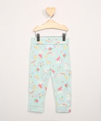 Calca-Infantil-Basica-Canelada-Estampada-de-Unicornios-com-Renda-Verde-Claro-9966258-Verde_Claro_1