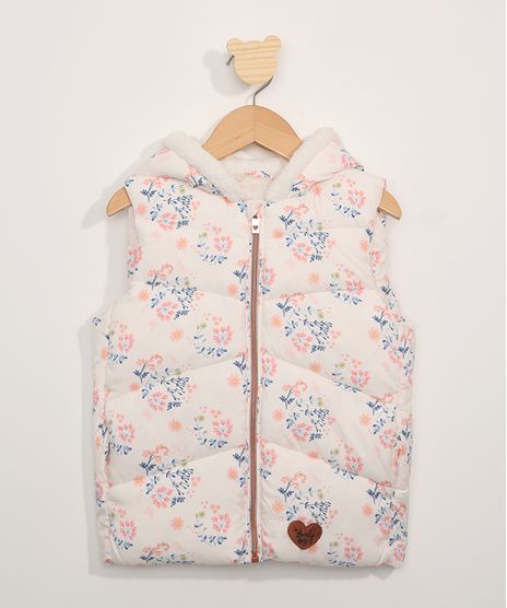 Colete-Puffer-Infantil-Estampado-Floral-com-Capuz-e-Pelo-Off-White-9966801-Off_White_1
