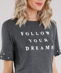 Blusa-Feminina--Dreams--com-Perolas-Manga-Curta-Decote-Redondo-Cinza-Mescla-Escuro-9130223-Cinza_Mescla_Escuro_4