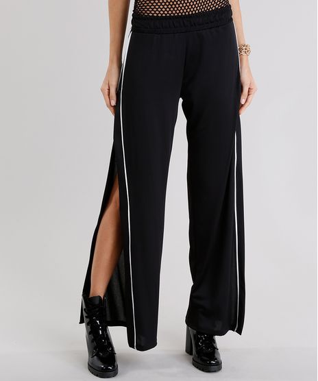 Calca-Feminina-Pantalona-Esportiva-com-Fendas-e-Vivo-Contrastante-Preta-9050268-Preto_1