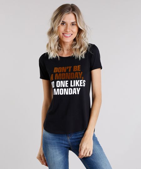 Blusa-Feminina--Don-t-Be-A-Monday--Manga-Curta-Decote-Redondo-Preta-9035460-Preto_1 Blusa-Feminina--Don-t-Be-A-Monday--Manga-Curta-Decote-Redondo-Preta-9035460-Preto_1