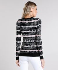 Sueter-Feminino-Estampado-Etnico-em-Trico-Manga-Longa-Decote-Redondo-Preto-8901655-Preto_2