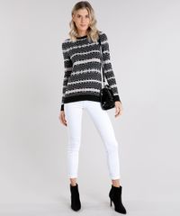 Sueter-Feminino-Estampado-Etnico-em-Trico-Manga-Longa-Decote-Redondo-Preto-8901655-Preto_3