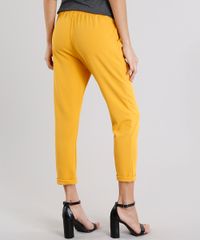 Calca-Feminina-Clochard-com-Bolsos-Amarelo-Escuro-9165184-Amarelo_Escuro_2