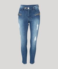 Calca-Jeans-Feminina-Cigarrete-Sawary-Destroyed-com-Ziper-Azul-Escuro-9162712-Azul_Escuro_5