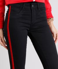 Calca-Feminina-Super-Skinny-Sawary-Push-Up-com-Listras-em-Veludo-Preta-9135616-Preto_4