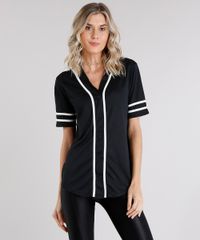 Camisa-Feminina-Esportiva-com-Vivo-Contrastante-Manga-Curta-Decote-V-Preta-8845886-Preto_1