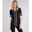 Camisa-Feminina-Esportiva-com-Vivo-Contrastante-Manga-Curta-Decote-V-Preta-8845886-Preto_1