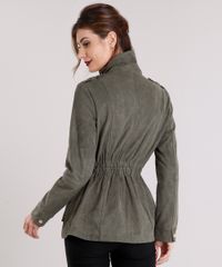 Parka-Feminina-em-Suede-Gola-Alta-com-Bolsos-Verde-Militar-8892719-Verde_Militar_2