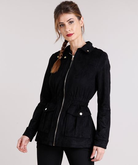 Parka-Feminina-em-Suede-Gola-Alta-com-Bolsos-Preta-8892719-Preto_1