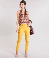 Calca-Feminina-Cigarrete-com-Ziper-no-Bolso-Amarelo-Escuro-8892752-Amarelo_Escuro_3