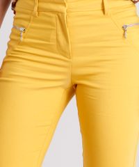 Calca-Feminina-Cigarrete-com-Ziper-no-Bolso-Amarelo-Escuro-8892752-Amarelo_Escuro_4